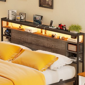 Besiost Headboards with Power Outlets and Storage Space - 1 of 4
