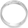 Pompeii3 6mm  Mens Brushed Flat Wedding Band 10K White Gold - 2 of 3