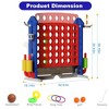 NAYSAYE 4 in 1 Giant Game Set Connect Four Basketball Ring Toss Golf Indoor Outdoor Fun for Kids, Blue+Red, 36.22"*9.06"*14.17" - 3 of 4