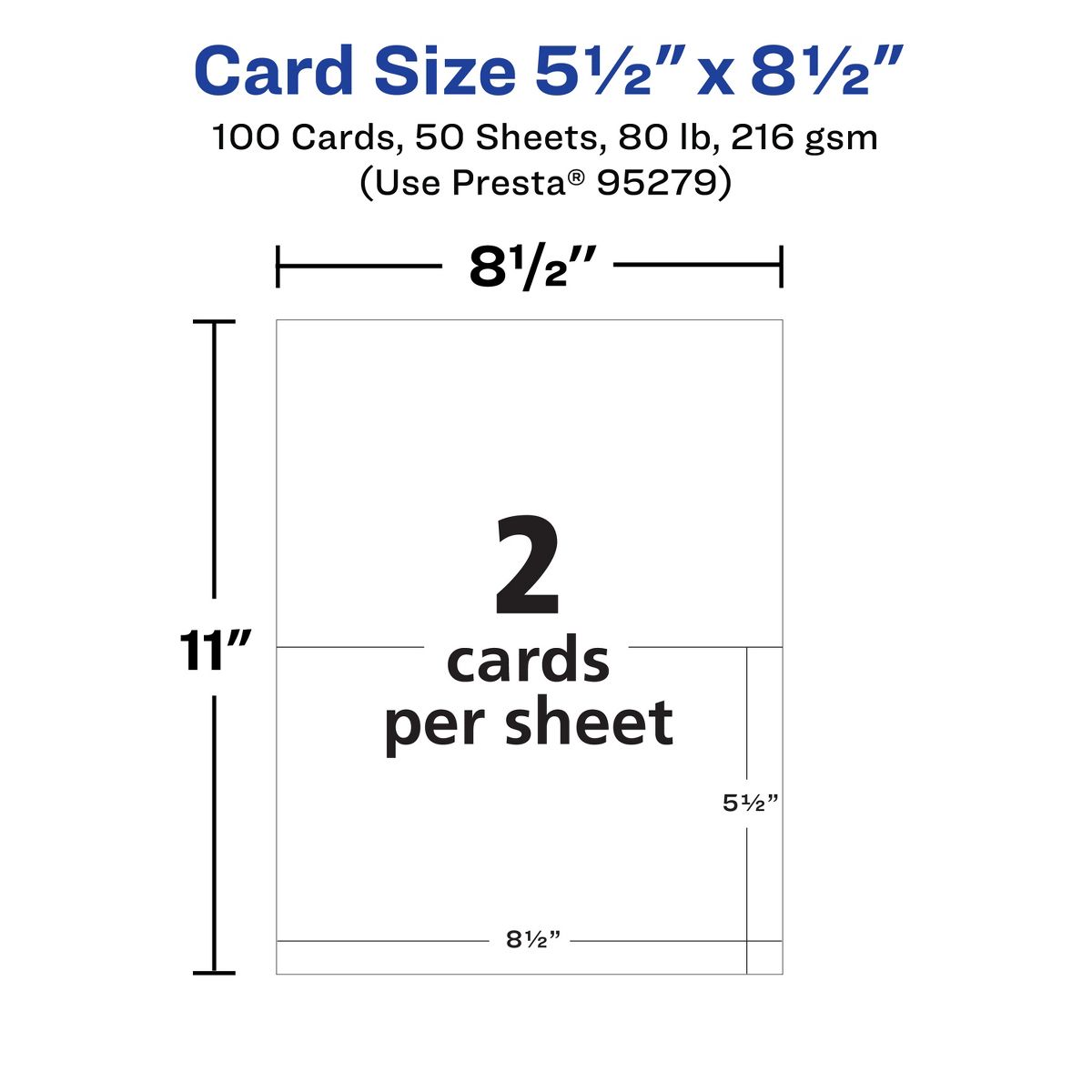 Avery Printable Matte White Cards, 5.5" x 8.5" Rectangle - thumbnail 5