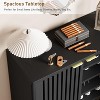 6-Tier Shoe Cabinet with Doors, Wooden Shoe Storage Cabinet Organizer, Louvered Doors - 4 of 4