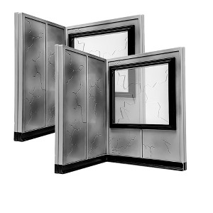 Set of 2 Breakable Window and Wall Playsets for WWE & AEW Wrestling Action Figures - 1 of 4