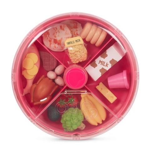 1 Set Mini Fridge Toy Mini Food Set Tiny Stuff Miniature House Pretend Play  Toy 