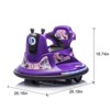 VisioGear Kids Ride On Bumper Car, Rotate 360 Degrees, Bumper strip, for Kids of 2-5 Years Old, Purple, 26.18"*26.18"*18.74" - 3 of 4