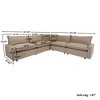 Modular Sectional Sofa with Heatable cushion Power Recliner Chair, V-Shape Sectional Corner Sofa Deep Seat Soft Couch with USB Ports for Living Room - 2 of 4