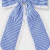 Girls' Striped with Ruffle Trim Bow Barrette - art class™ White/Blue - 3 of 3