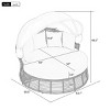 Outdoor Patio Round Rattan Daybed with Retractable Canopy,Wicker Garden Furniture Round Lounger Sofa Set,Poolside Daybed with Cushion-Coolbibila - 4 of 4
