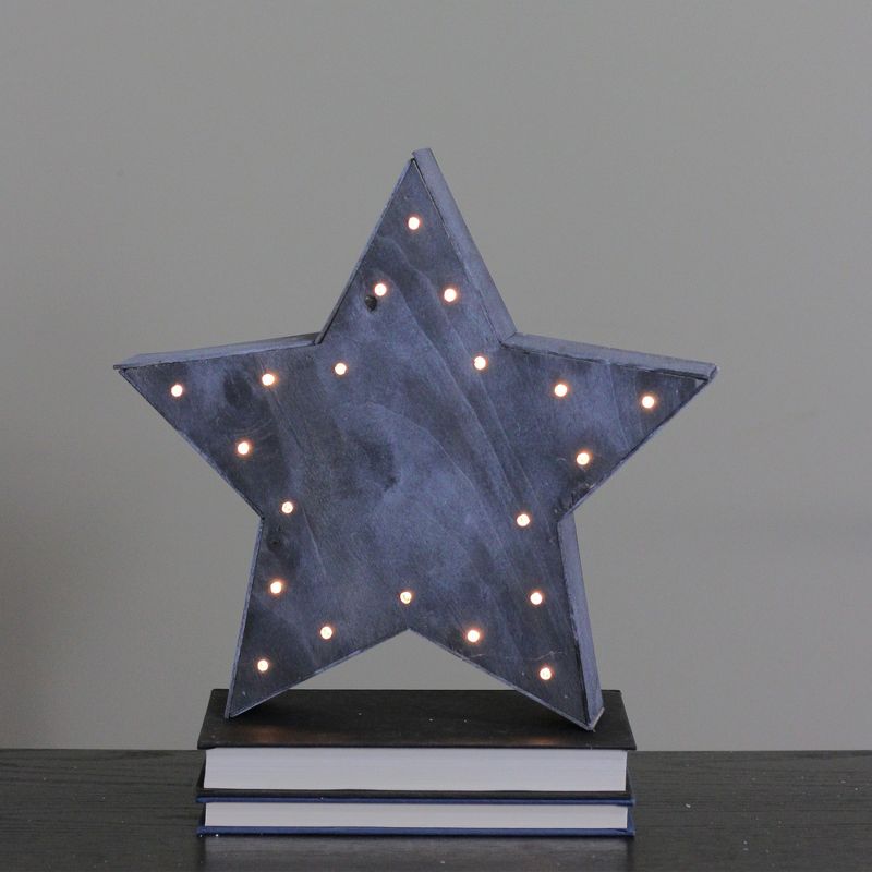 Northlight 9.75" Lighted Gray 5 Point Star Christmas Decoration, 3 of 5