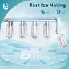 EUHOMY Ice Makers Countertop - 9 Cubes in 6 Mins, 26lbs/Day, Portable Ice Maker with Carry Handle,White - 2 of 4