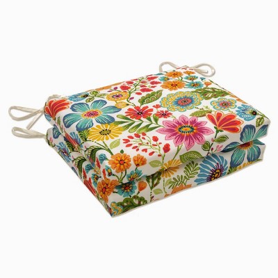 Gregoire Prima Outdoor Squared Corners Chair Pad Set Blue - Pillow Perfect
