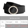Elerevyo Women Faux Pearl Buckle Vintage Velvet Wide Cinch Belts Waistband for Dress 1 Pc - 4 of 4