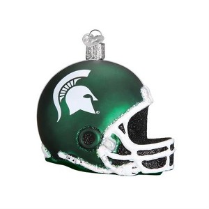 Old World Christmas Blown Glass Ornament for Christmas Tree, Michigan State Helmet - 1 of 1