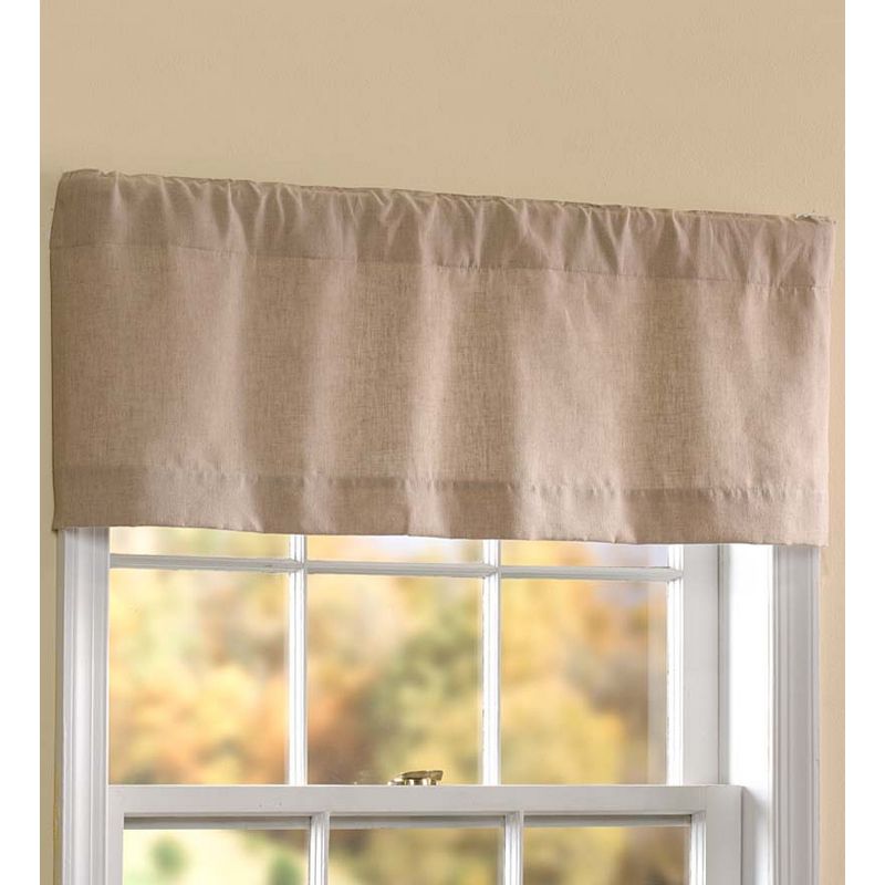 Homespun Rod-Pocket Curtain Valance, 40"W x 14"L, 2 of 3