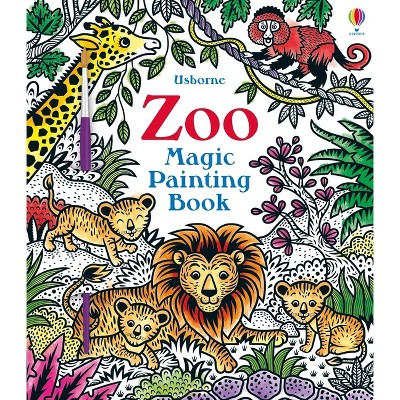 Wild Animals Magic Painting Book - (Magic Painting Books) by Sam Baer  (Paperback)