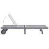 vidaXL Patio Sun Lounger with Cushion Gray Solid Wood Acacia - 3 of 4