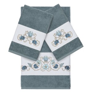 Linum Home Textiles 100% Turkish Cotton BELLA Embellished Towel Set - 1 of 4
