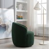 GDFStudio Zora Modern 25.6"W Teddy Upholstered Swivel Accent Chair with Metal Base - 3 of 4