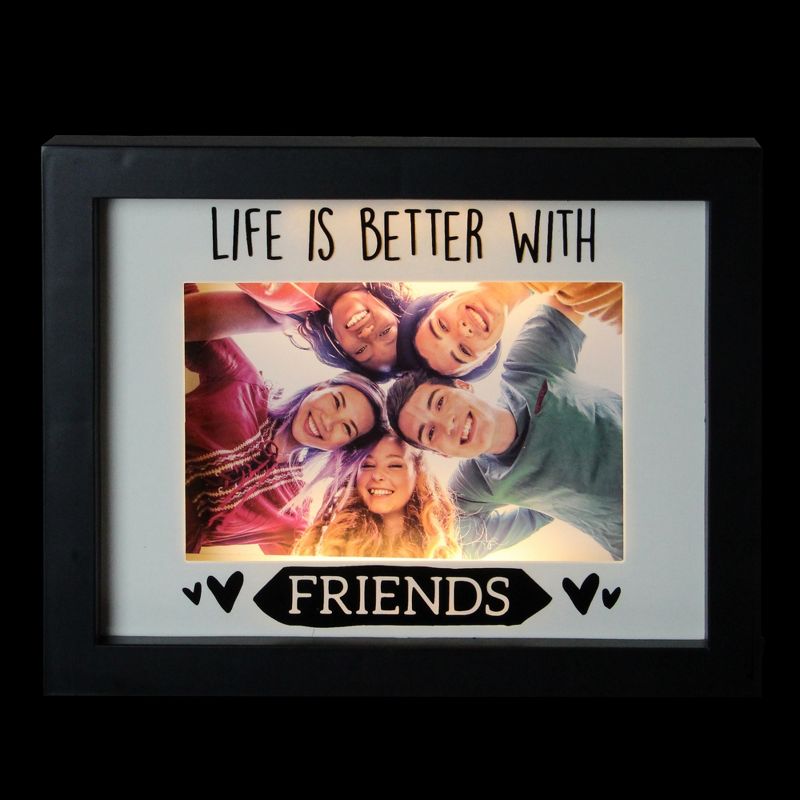 Northlight LED Lighted Life Is Better With Friends Matted Picture Frame - 4" x 6", 3 of 6