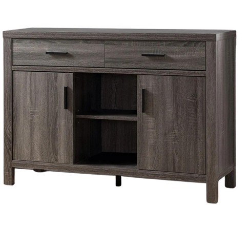 Fc Design 52w Sideboard Storage Cabinet With Wine Racks, Storage Cabinets,  Drawer, Large Dining Server Cupboard Buffet Table In Washed Tan Finish :  Target