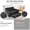 Wide Scandinavian Sleeper Sofa with Storage Pocket and Convertible Design for Living Room -3irtyhousy - 3 of 4