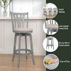 30" Savana Swivel Barstool Blue Wirebrush/Cream: Upholstered, Wood Frame - Hillsdale Furniture - 4 of 4
