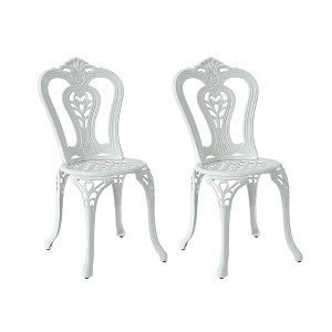 CLIHOME Cast Aluminum Bistro Outdoor Chairs(Set of 2) - 1 of 4