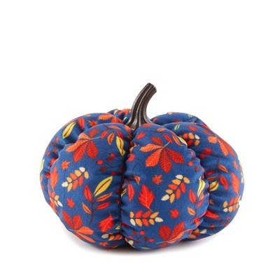 The Lakeside Collection Decorative Harvest Plush Pumpkins - Harvest Leaves Small