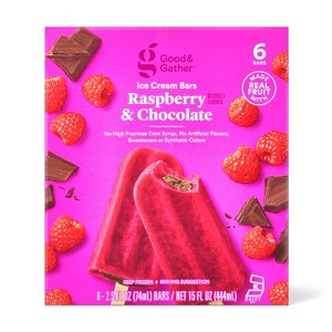 Raspberry Chocolate Frozen Fruit Bar - 16.5 fl oz/6ct - Good & Gather™ - 1 of 2