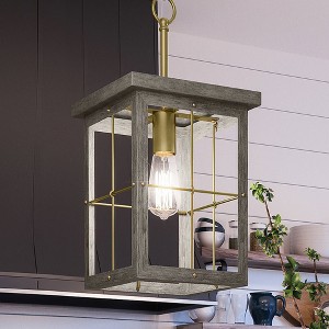 Urban Ambiance Luxury Modern Farmhouse Chandelier 12.75''H x 21.375''W,  Distressed Brass Finish,  Ballina Collection, UHP3955 - 1 of 4