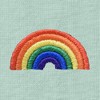 Dalix Rainbow Embroidered Lightweight Relaxed Jersey Tee Summer Cute Positive Womens - 2 of 4