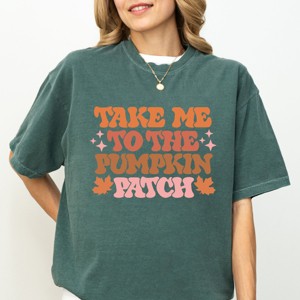 Simply Sage Market Retro Take Me To The Pumpkin Patch Garment Dyed Tee - 1 of 4