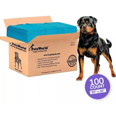 PetsWorld Extra Large Dog Training & Potty Pads (30x36 inches) – Super Absorbent, Leak-Proof, Quick-Dry Surface