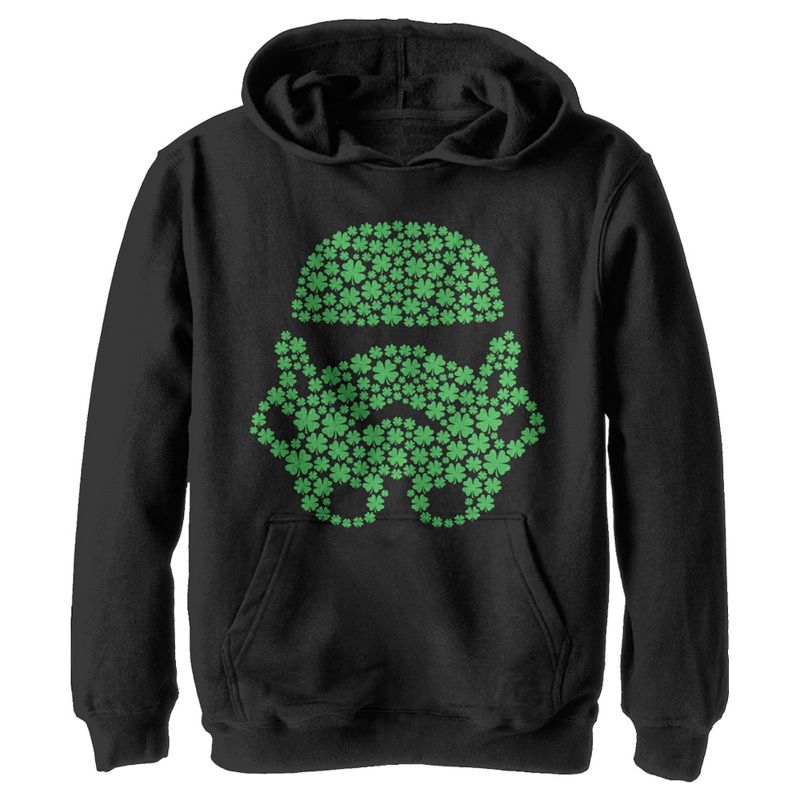 Boy's Star Wars St. Patrick's Day Shamrock Stormtrooper Pull Over Hoodie, 1 of 5