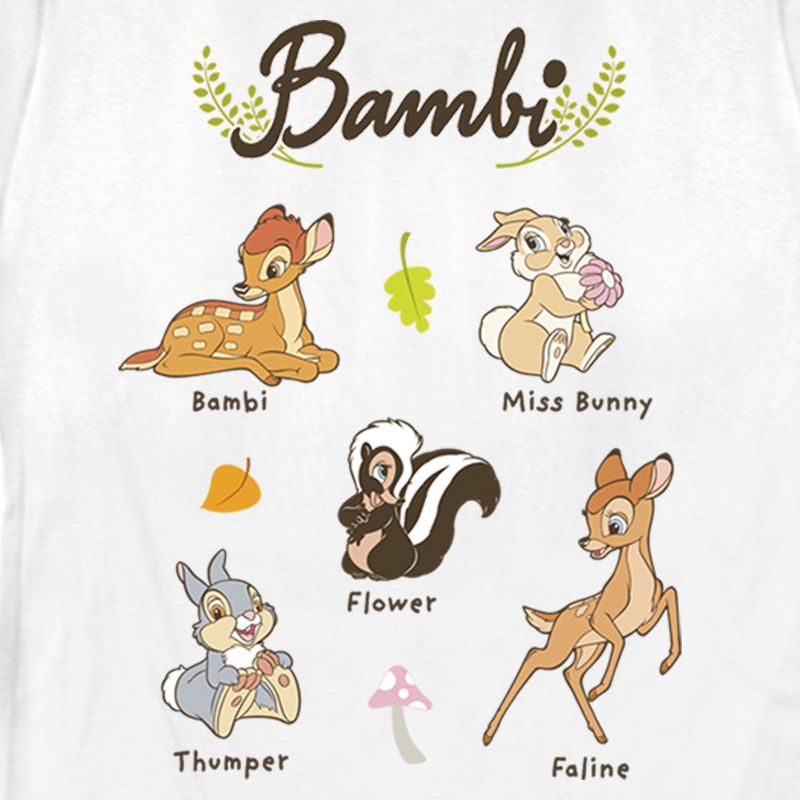 Women's Bambi Character Names T-Shirt, 2 of 5