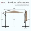 JIONJOY 10ft Cantilever Patio Umbrella - 90° Auto-Tilt, 8 Steel Ribs & UPF 50+ Sun Protection, Waterproof Outdoor Market Umbrella with Cross Base - 2 of 4