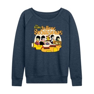 Women's - The Beatles - Yellow Submarine Members Lightweight French Terry Wide Neck Long Sleeve Shirt - 1 of 4