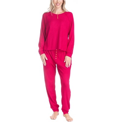 Ocean Pacific Women's Waffle Knit Pajama Set