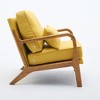 SEYNAR Mid Century Boucle Uplostered Soild Wood Accent Armchair with Pillow - 4 of 4