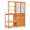 YOOCOZZ Fir Wood Patio Garden Workstation with 50.2'' Countertop, having Drawer & Cabinet, 4 Shelves and Adjustable Storage - 4 of 4