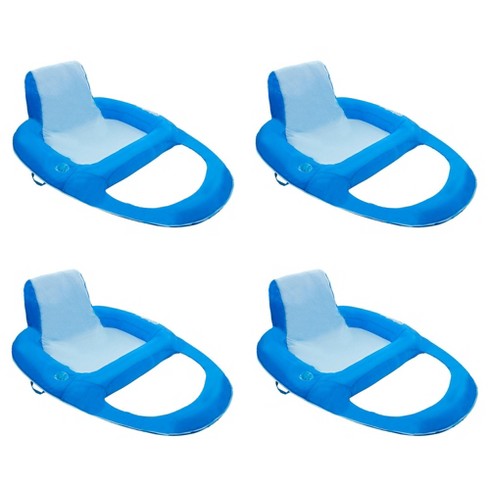 Details about   SwimWays Spring Float Recliner with Canopy Water Summertime Lounge Seat 4 Pack 