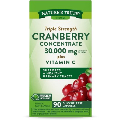 Nature's Truth Cranberry 30,000 mg + Vitamin C | 90 Capsules