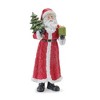 Glitter Santa Figurine with Pine Accent (Set of 3) - 2 of 4