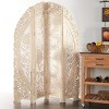 Eclectic Wood Room Divider Screen White - Olivia & May - image 2 of 4