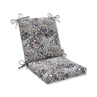 Corrinthian Driftwood Squared Corners Outdoor Chair Cushion Black - Pillow Perfect