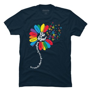 Adult Design By Humans You Can Be Anything Be Kind Flower Pride By HARGOOT-Shirt - 1 of 2