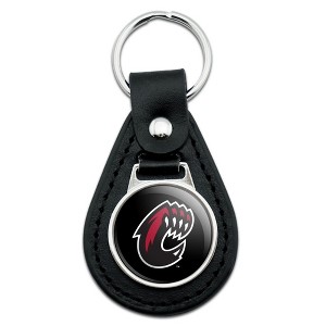 Central Washington University Secondary Logo Black Leather Keychain - 1 of 4