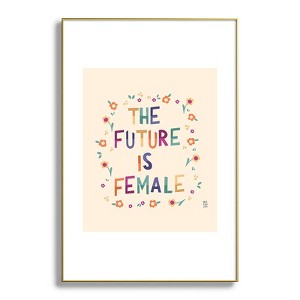 Valeria Frustaci The future is female Metal Framed Art Print - Deny Desings - 1 of 3