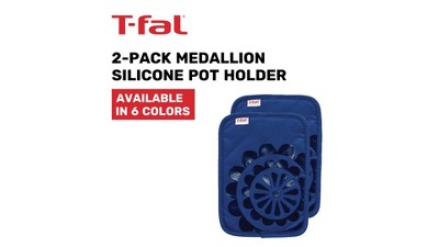 T-Fal Green Medallion Cotton Silicone Pot Holder (2-Pack)