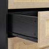 Garvee Nightstand, Rattan End Table, Nightstands with 3 Natural Rattan Drawers, Side Table with Storage Drawers for Bedroom, Living Room, Natural - 4 of 4