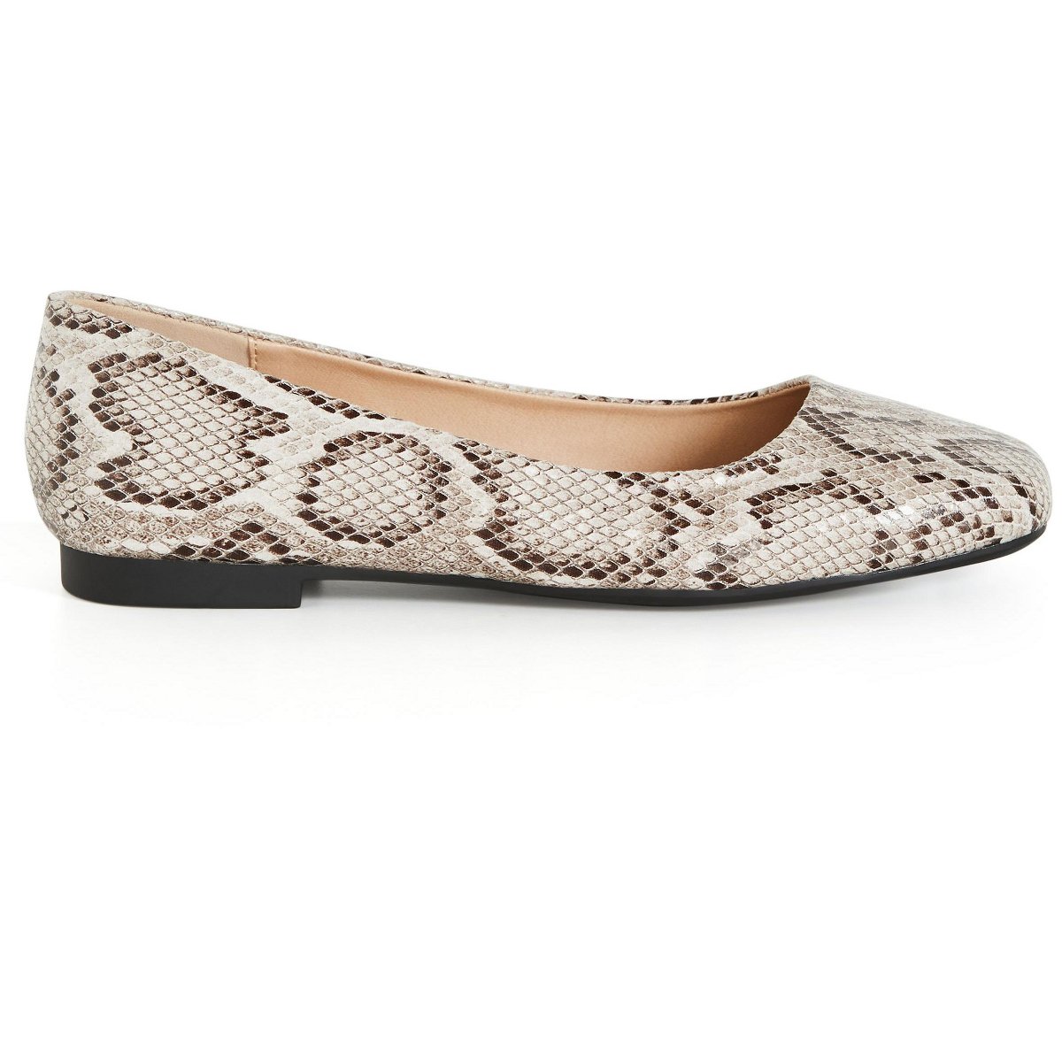 Обувь City Chic | Women's Plus Size WIDE FIT Rae Ballet Flat - reptile - 12W — фото 2